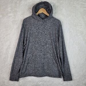 Outdoor Voices Mens L Heather Gray Cloudknit Hooded Sweatshirt Athleisure Gym